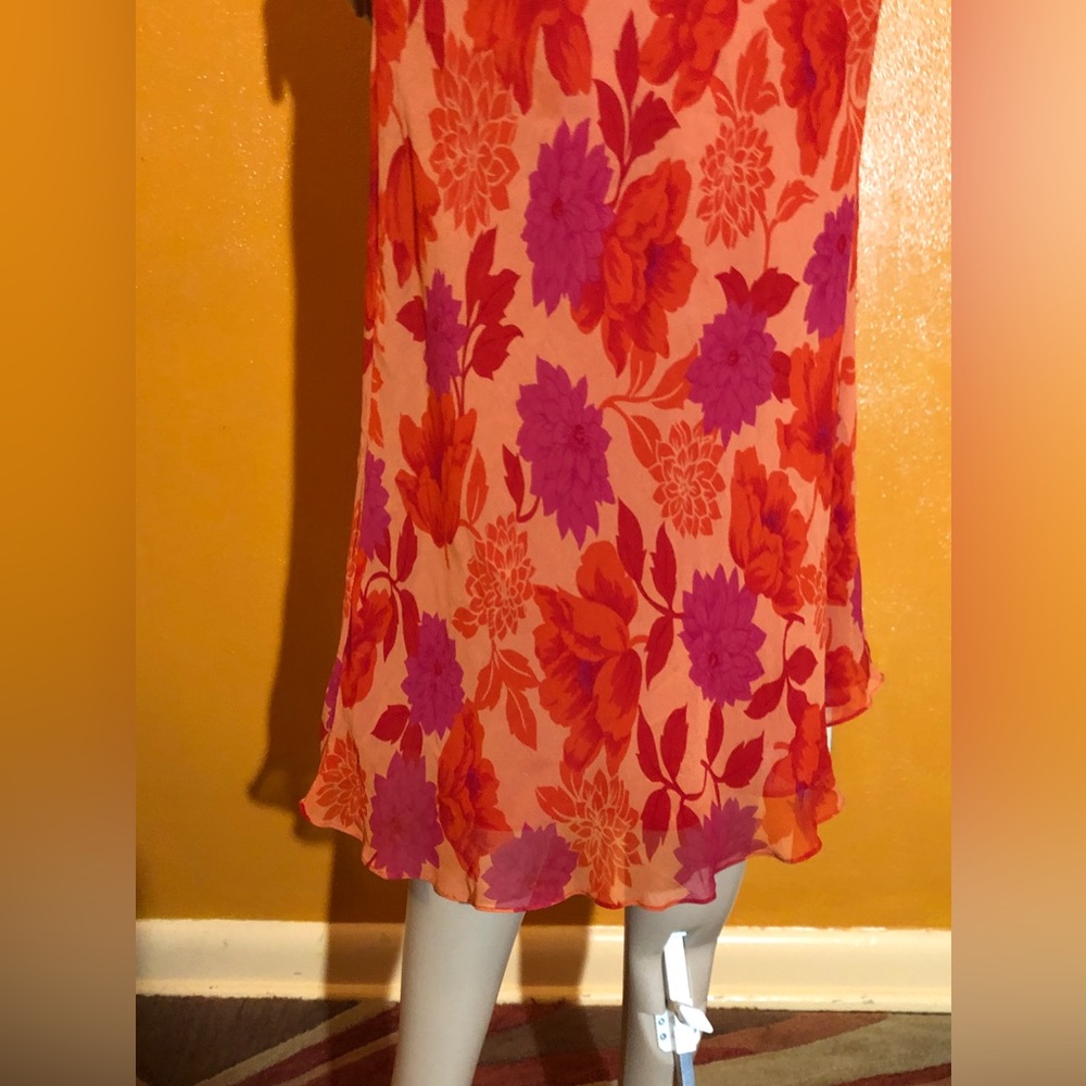 Bob Mackie Floral Print Silk Dress - Picture 8 of 8